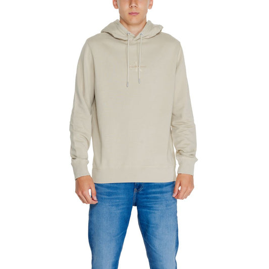 Calvin Klein Jeans Beige Hoody aus recycelter Baumwolle
