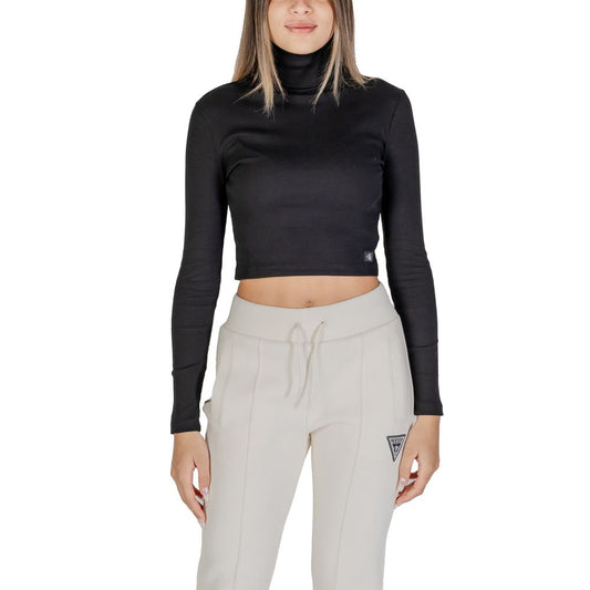 Calvin Klein Jeans Schwarzes Baumwoll-Langarmshirt