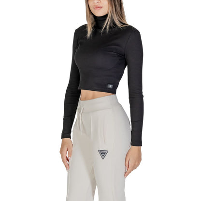 Calvin Klein Jeans Schwarzes Baumwoll-Langarmshirt