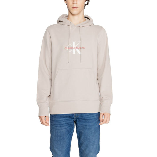 Calvin Klein Jeans Beige Hoody aus recycelter Baumwolle