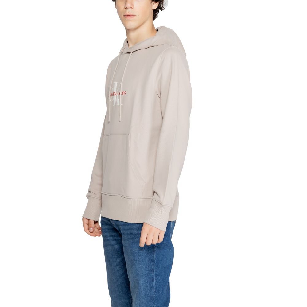 Calvin Klein Jeans Beige Hoody aus recycelter Baumwolle