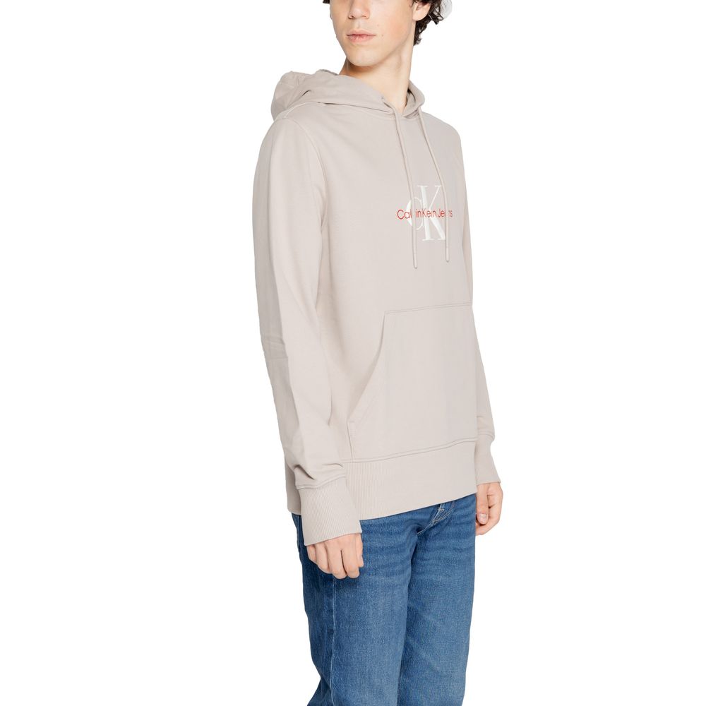 Calvin Klein Jeans Beige Hoody aus recycelter Baumwolle