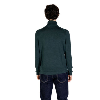 Calvin Klein Rollkragenpullover aus grüner Wolle