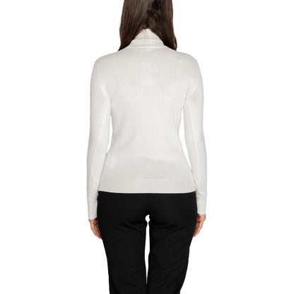 Guess Weißer Viskose-Rollkragenpullover