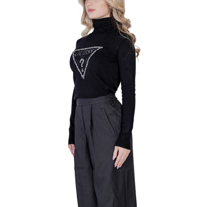 Guess Schwarzer Viskose-Rollkragenpullover