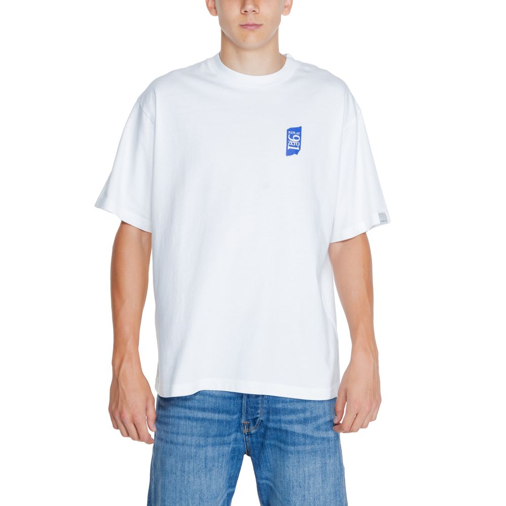 Replay T-shirt made of white cotton
