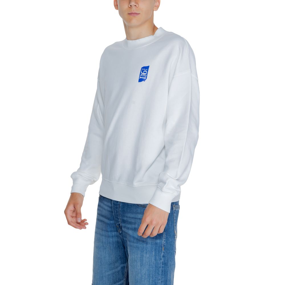 Replay Weißes Baumwoll-Sweatshirt