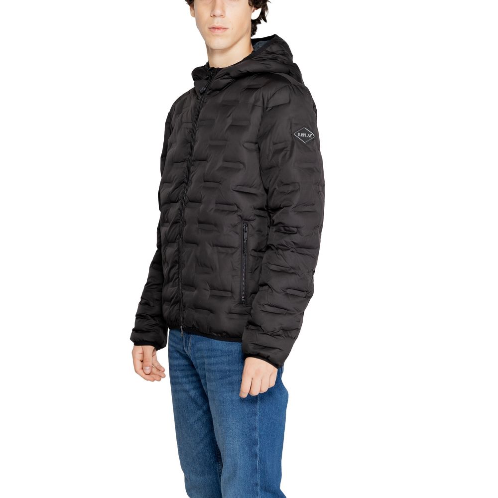 Replay Schwarze Polyesterjacken &amp