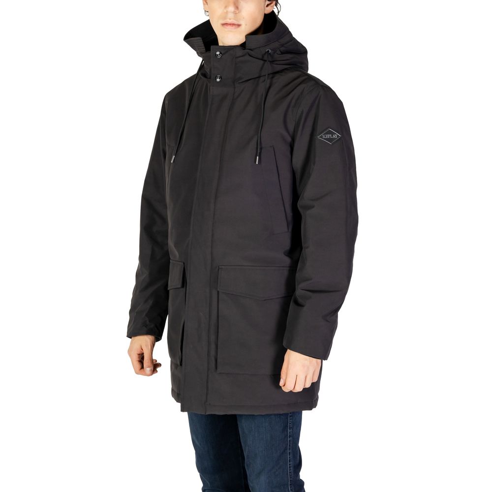 Replay Schwarzer Polyamid-Parka