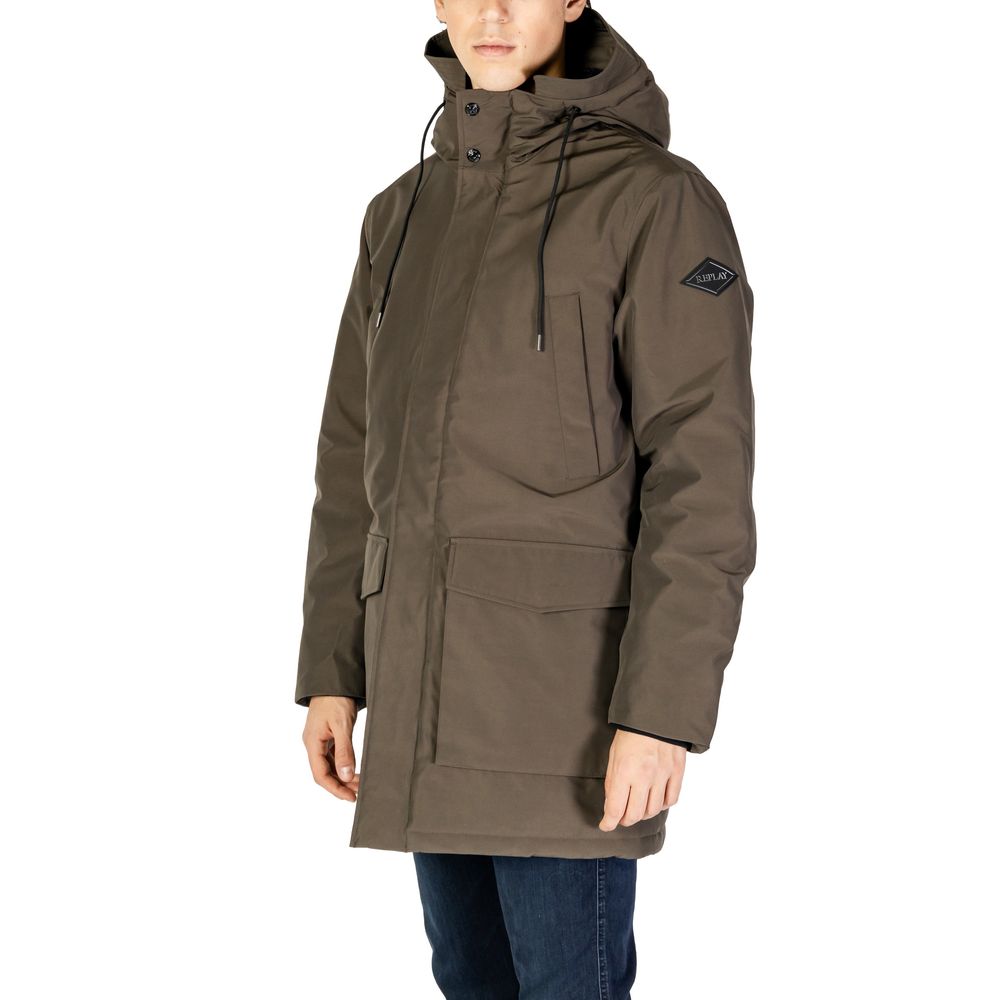 Replay Grüner Polyamid-Parka