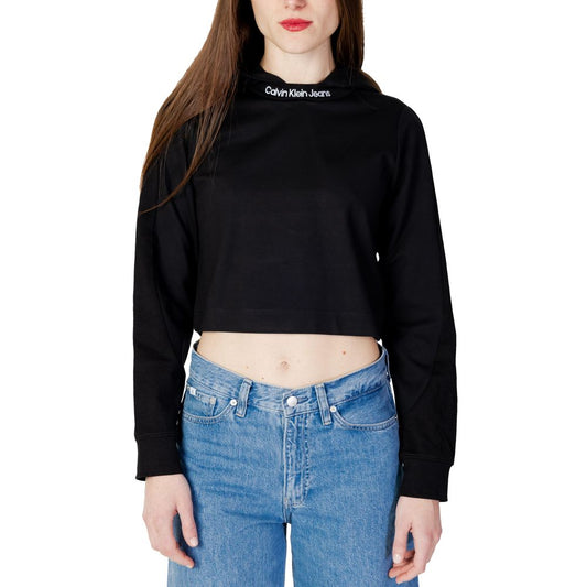Calvin Klein Jeans Schwarzes Viskose-Langarmshirt