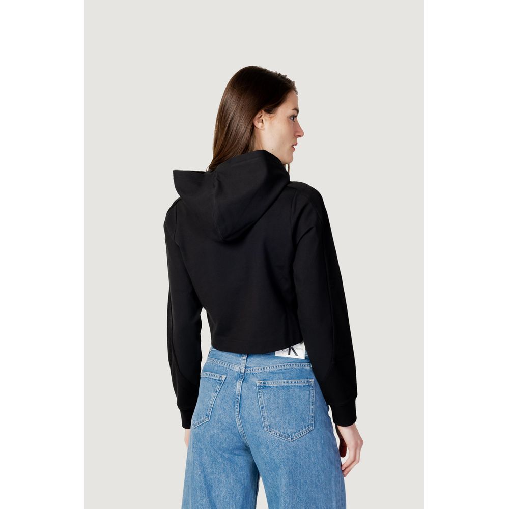 Calvin Klein Jeans Schwarzes Viskose-Langarmshirt