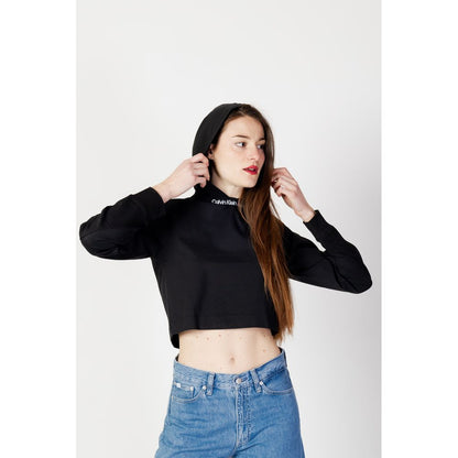 Calvin Klein Jeans Schwarzes Viskose-Langarmshirt