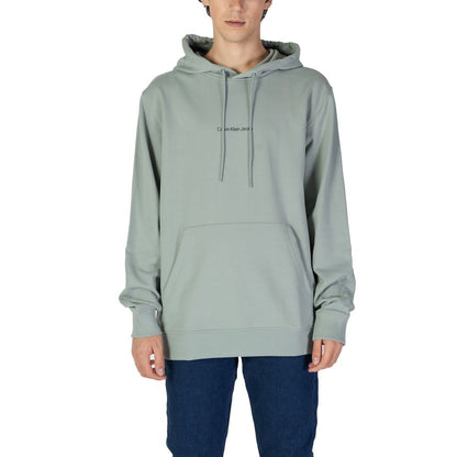 Calvin Klein Jeans Grüner Baumwoll-Kapuzenpulli
