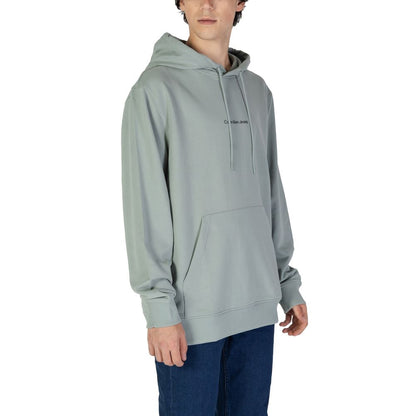 Calvin Klein Jeans Grüner Baumwoll-Kapuzenpulli