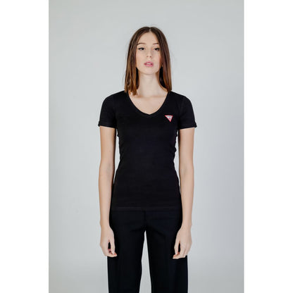 Guess Schwarzes T-Shirt aus Baumwolle