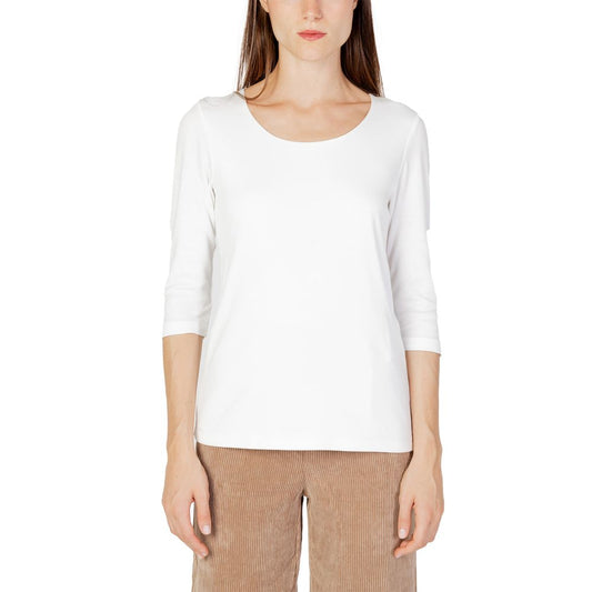 Street One Cremefarbenes Baumwoll-Langarmshirt