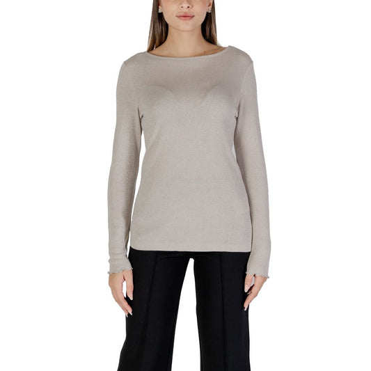 Street One Beige Viskose Langarmshirt