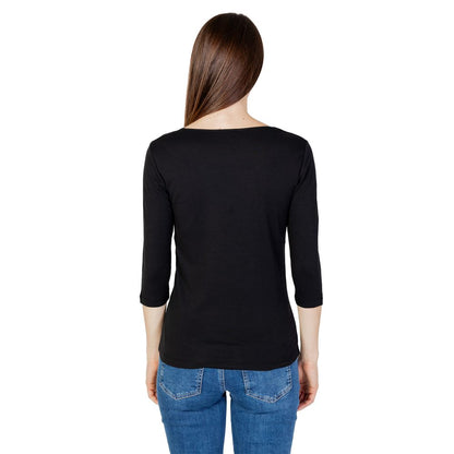Street One Schwarzes Baumwoll-Langarmshirt