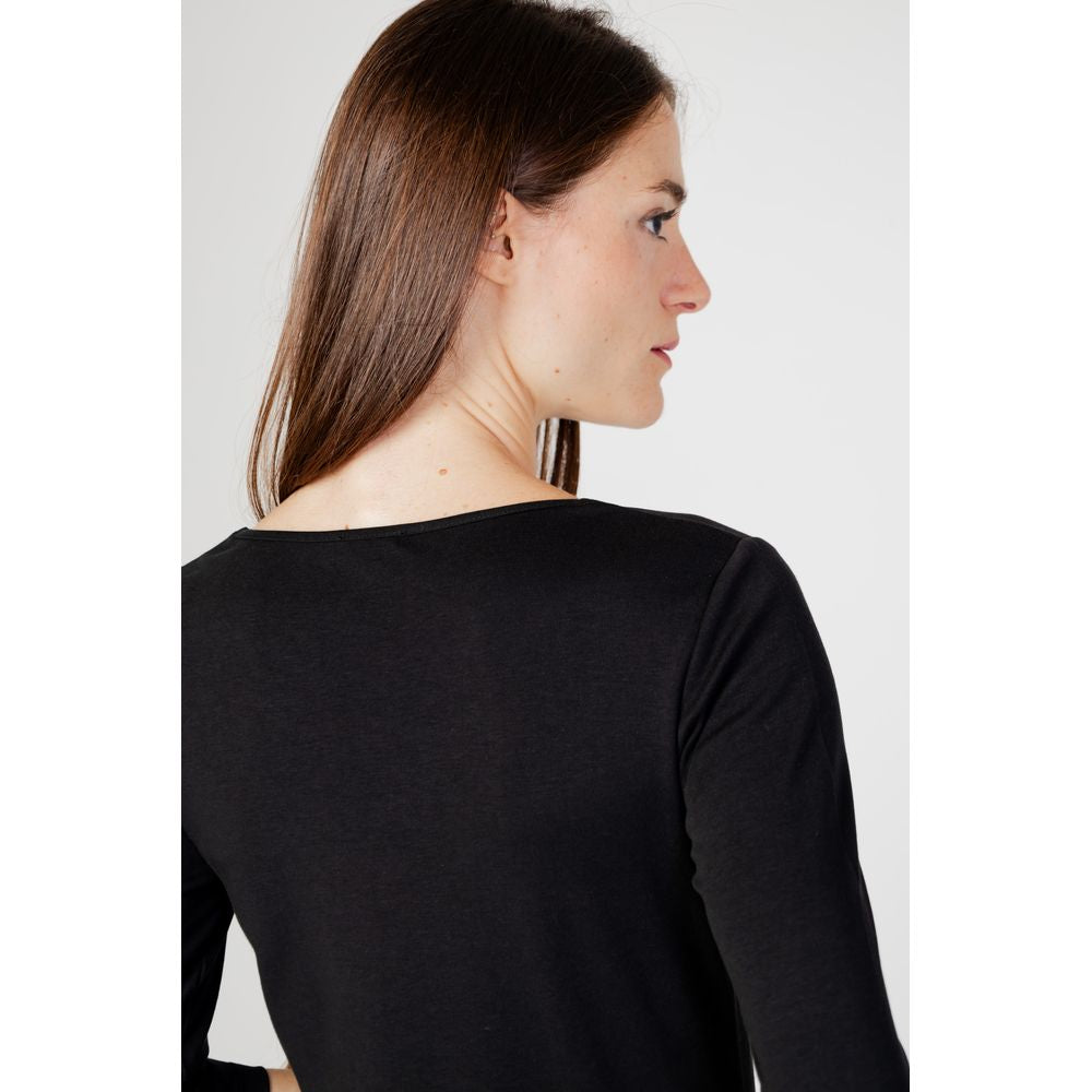 Street One Schwarzes Baumwoll-Langarmshirt