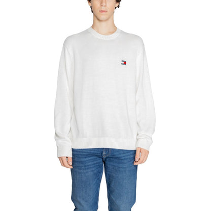 Tommy Hilfiger Jeans Weißer Pullover aus recyceltem Polyester