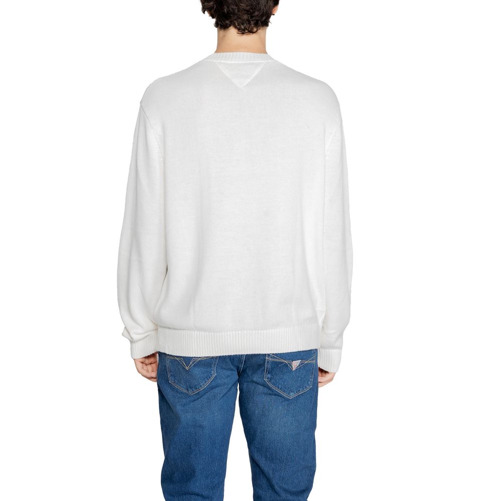 Tommy Hilfiger Jeans Weißer Pullover aus recyceltem Polyester