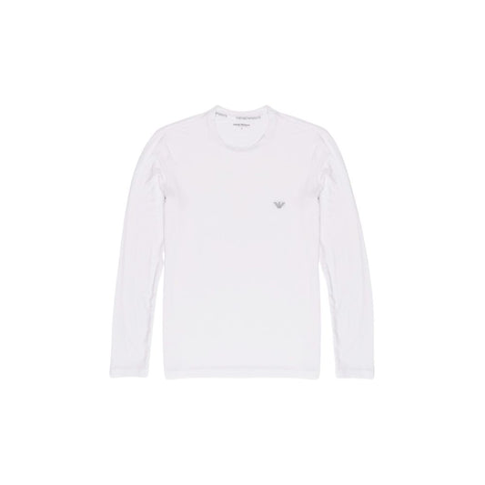 Emporio Armani Underwear Weißes Modal-Langarmshirt