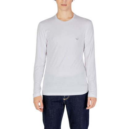 Emporio Armani Underwear Weißes Modal-Langarmshirt