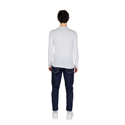 Emporio Armani Underwear Weißes Modal-Langarmshirt