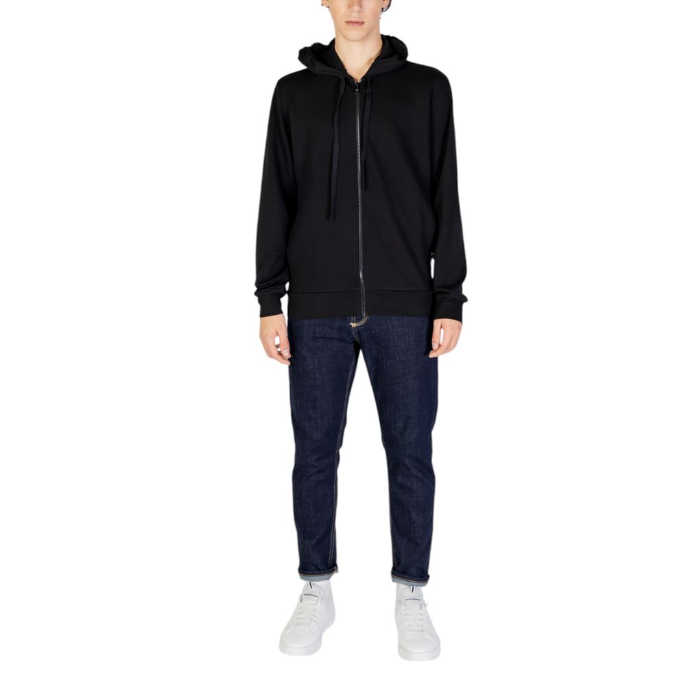 Emporio Armani Underwear Schwarzer Polyester-Kapuzenpulli