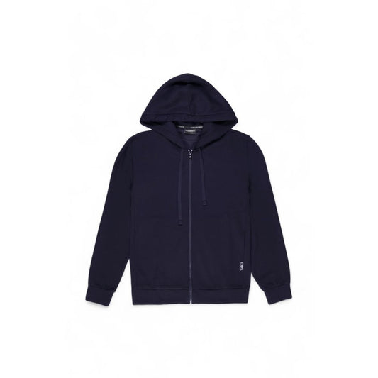 Emporio Armani Underwear Blauer Polyester-Kapuzenpulli