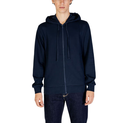 Emporio Armani Underwear Blauer Polyester-Kapuzenpulli