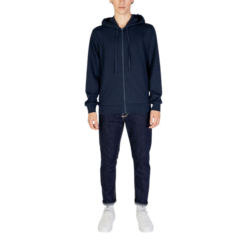 Emporio Armani Underwear Blauer Polyester-Kapuzenpulli