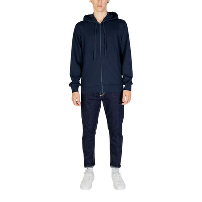 Emporio Armani Underwear Blauer Polyester-Kapuzenpulli