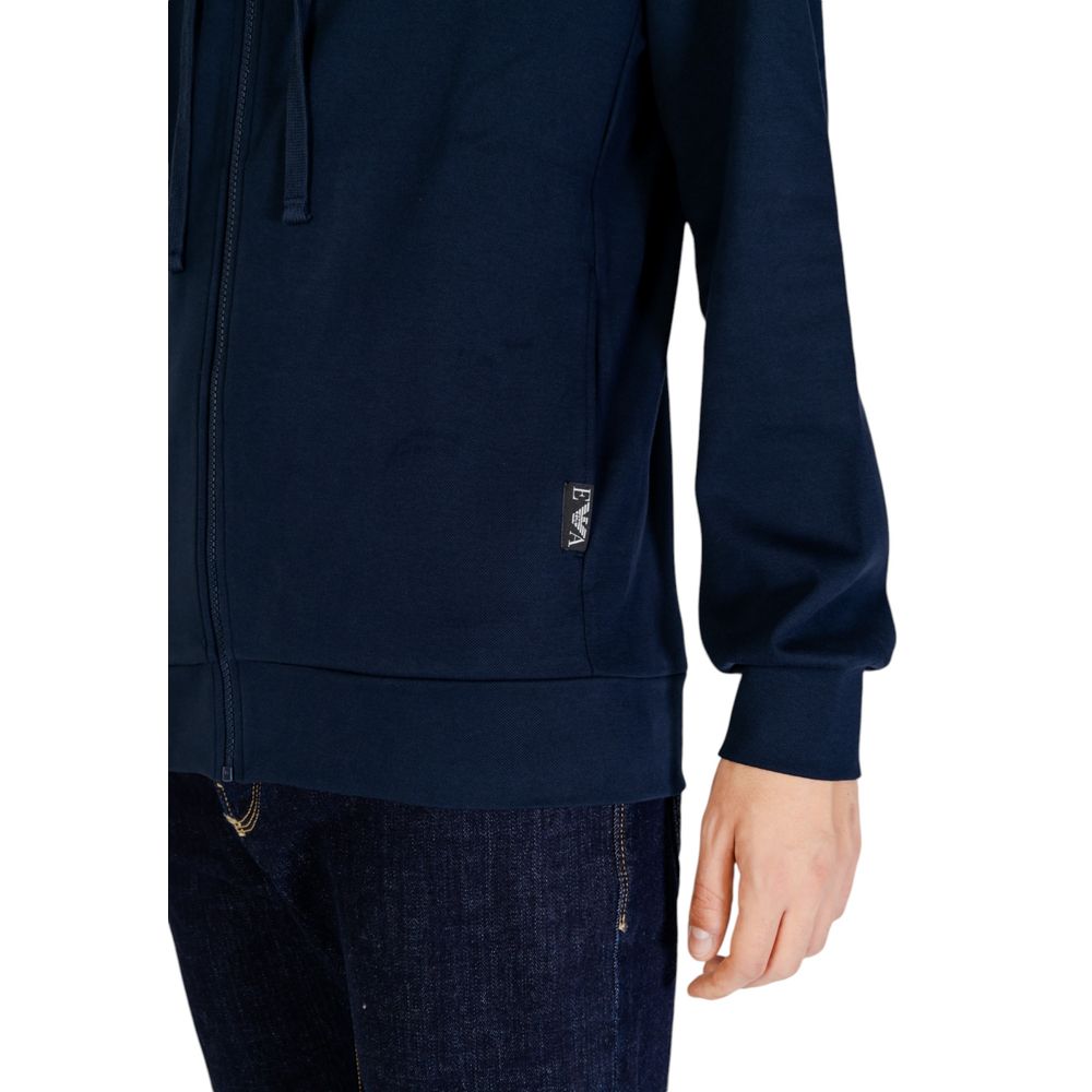 Emporio Armani Underwear Blauer Polyester-Kapuzenpulli