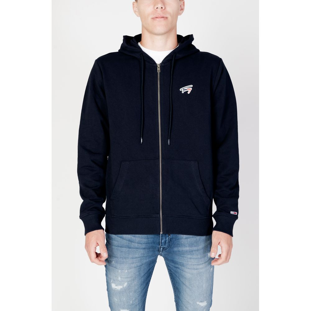 Tommy Hilfiger Jeans Hoody aus blauer Bio-Baumwolle