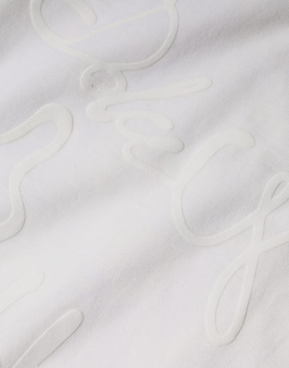 Dolce & Gabbana Weißes T-Shirt mit Rundhalsausschnitt und Logodruck aus Baumwolle