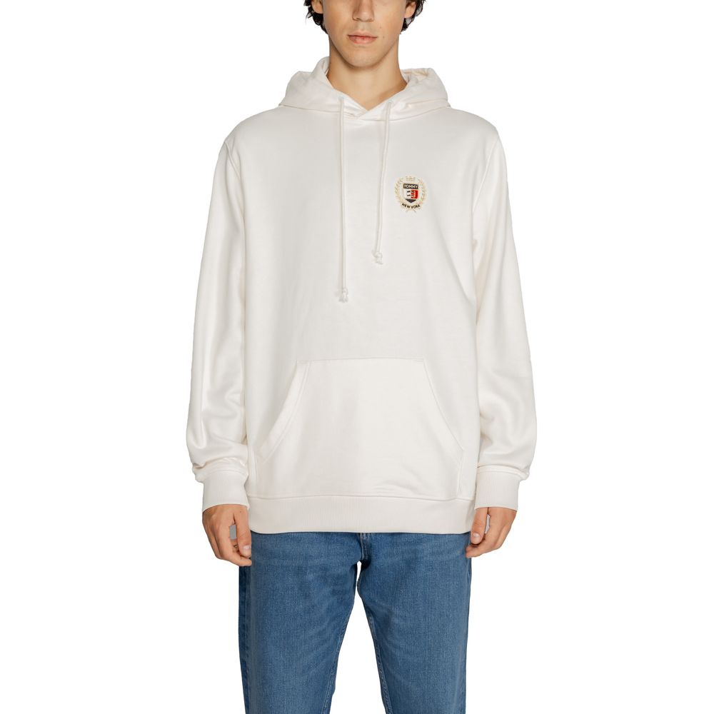 Tommy Hilfiger Jeans Weißer Baumwoll-Kapuzenpulli