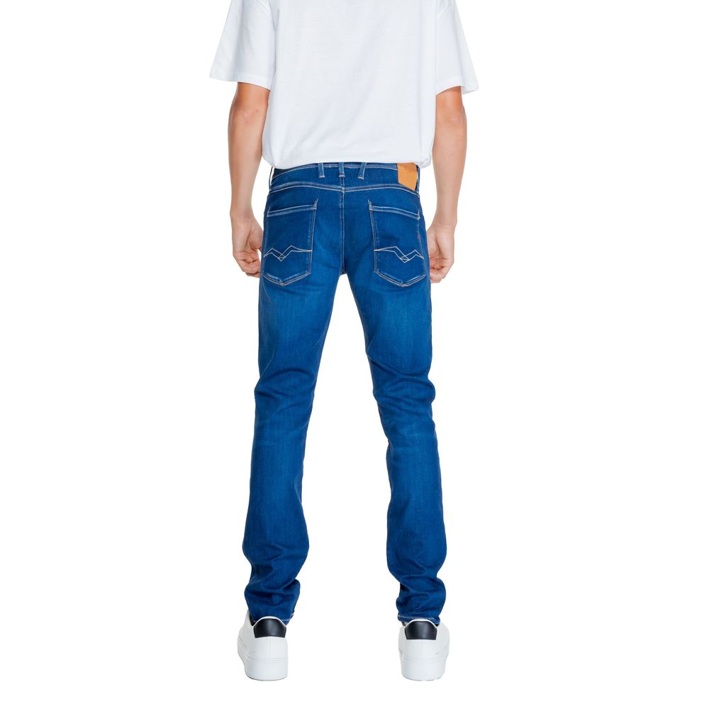 Replay Relaxed Fit Jeans aus blauer Baumwolle