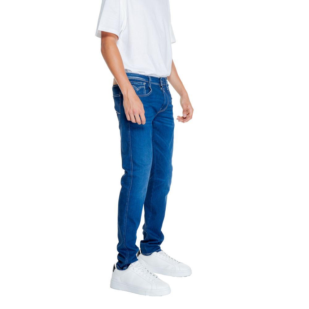 Replay Relaxed Fit Jeans aus blauer Baumwolle