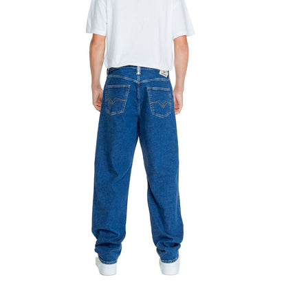 Replay Relaxed Fit Jeans aus blauer Baumwolle