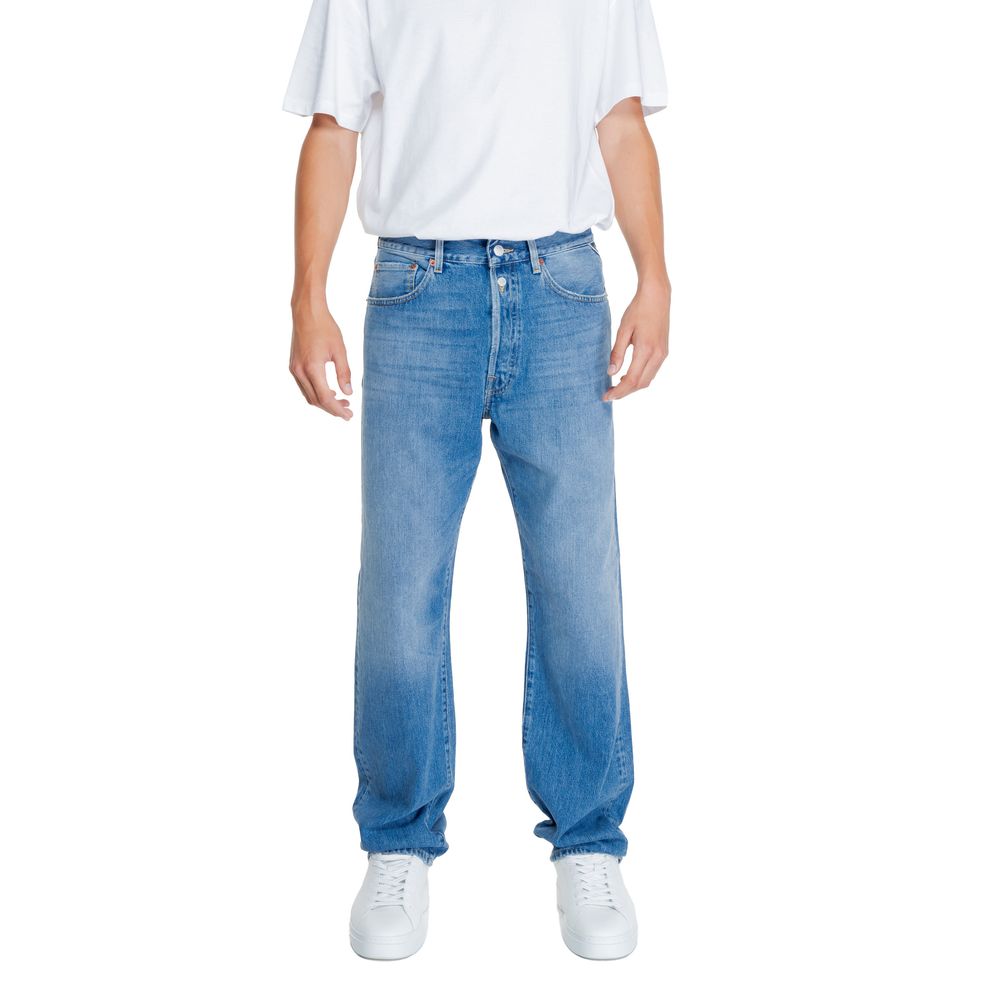 Replay Relaxed Fit Jeans aus blauer Baumwolle