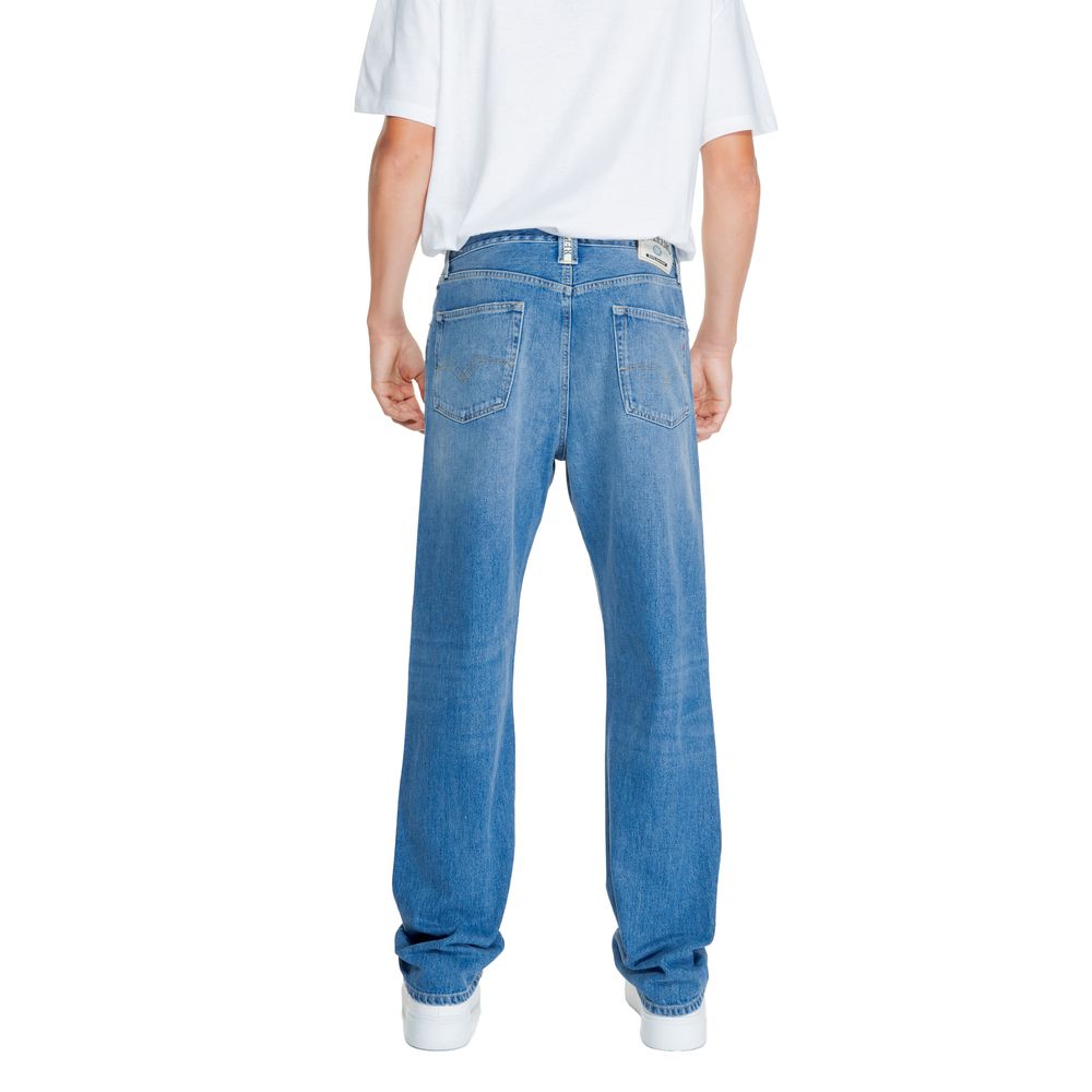 Replay Relaxed Fit Jeans aus blauer Baumwolle