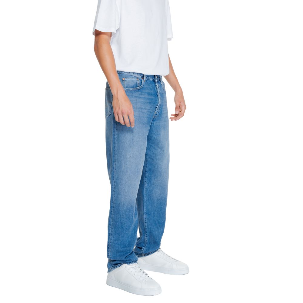 Replay Relaxed Fit Jeans aus blauer Baumwolle