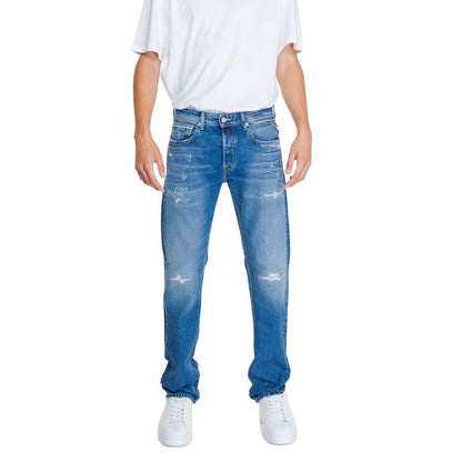 Replay Relaxed Fit Jeans aus blauer Baumwolle
