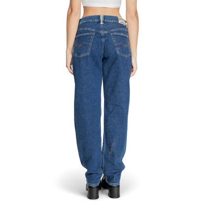 Replay Blaue Mom-Jeans aus Baumwolle