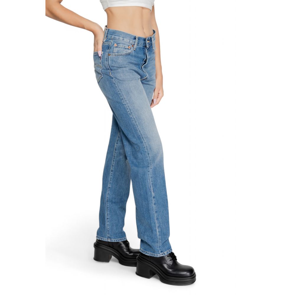 Replay Blaue Mom-Jeans aus Baumwolle