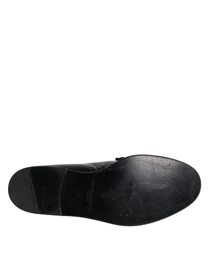Dolce & Gabbana Schwarzes Leder Loafers Männer Formale Schuhe Kleid