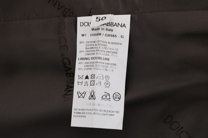 Dolce & Gabbana Graue STAFF Baumwollweste mit Streifen