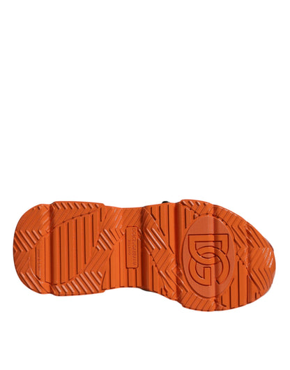 Dolce & Gabbana Orange Multi Panel klobige High Top Turnschuhe Schuhe
